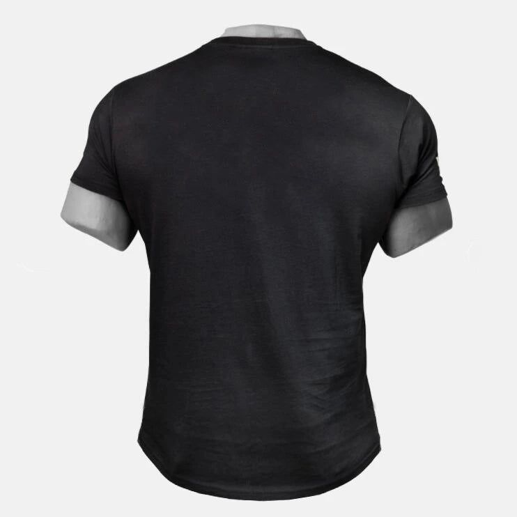 Men's Black Slim-Fit Cotton Tee