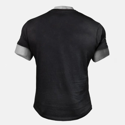 Men's Black Slim-Fit Cotton Tee